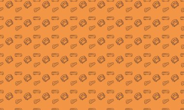 Farklı aksesuarlara sahip renkli arkaplan