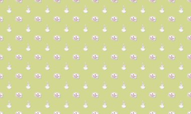 Farklı aksesuarlara sahip renkli arkaplan