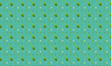 Farklı aksesuarlara sahip renkli arkaplan