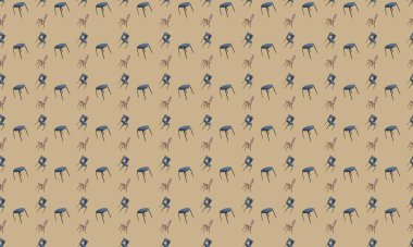 Farklı aksesuarlara sahip renkli arkaplan