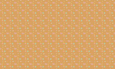 Farklı aksesuarlara sahip renkli arkaplan