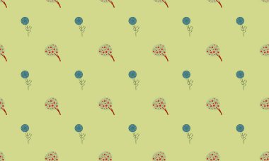 Farklı aksesuarlara sahip renkli arkaplan