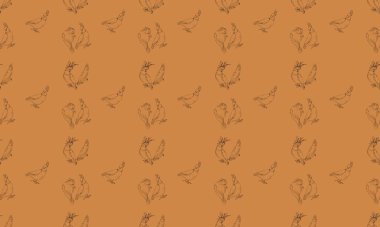 Farklı aksesuarlara sahip renkli arkaplan