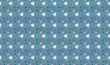 Farklı aksesuarlara sahip renkli arkaplan