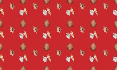 Farklı aksesuarlara sahip renkli arkaplan