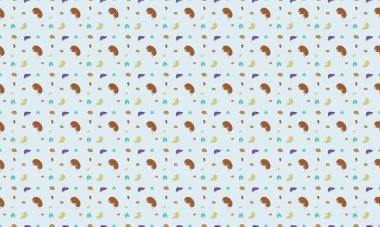 Farklı aksesuarlara sahip renkli arkaplan