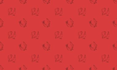 Farklı aksesuarlara sahip renkli arkaplan