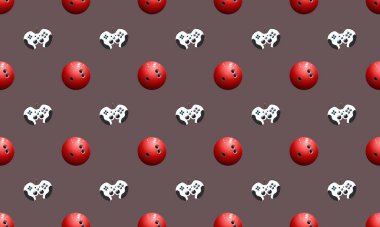 Farklı aksesuarlara sahip renkli arkaplan