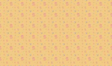 Farklı aksesuarlara sahip renkli arkaplan