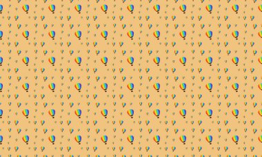 Farklı aksesuarlara sahip renkli arkaplan