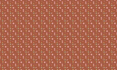 Farklı aksesuarlara sahip renkli arkaplan