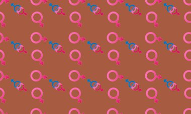 Farklı aksesuarlara sahip renkli arkaplan