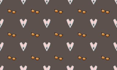 Farklı aksesuarlara sahip renkli arkaplan