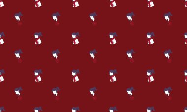 Farklı aksesuarlara sahip renkli arkaplan