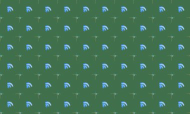 Farklı aksesuarlara sahip renkli arkaplan