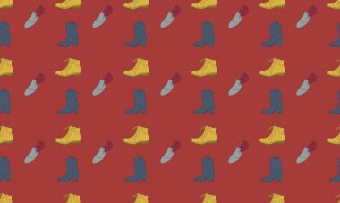 Farklı aksesuarlara sahip renkli arkaplan