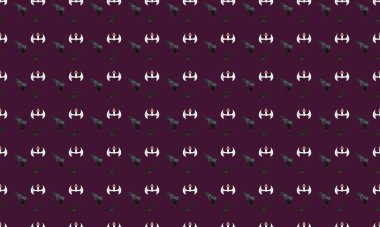 Farklı aksesuarlara sahip renkli arkaplan