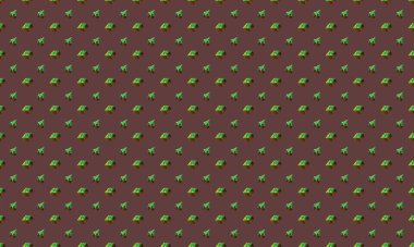 Farklı aksesuarlara sahip renkli arkaplan