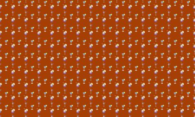 Farklı aksesuarlara sahip renkli arkaplan