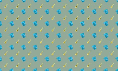 Farklı aksesuarlara sahip renkli arkaplan