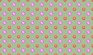 Farklı aksesuarlara sahip renkli arkaplan