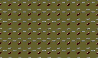 Farklı aksesuarlara sahip renkli arkaplan