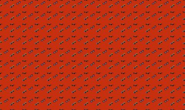 Farklı aksesuarlara sahip renkli arkaplan