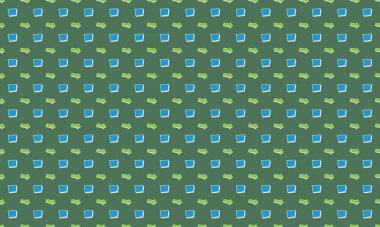 Farklı aksesuarlara sahip renkli arkaplan