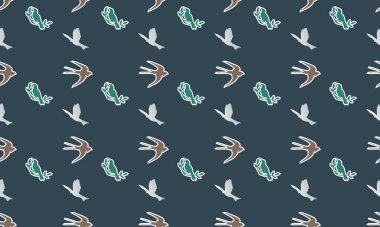 Farklı aksesuarlara sahip renkli arkaplan