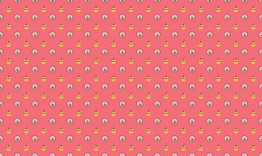 Farklı aksesuarlara sahip renkli arkaplan