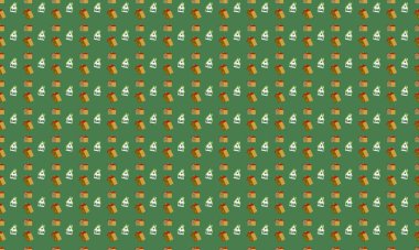 Farklı aksesuarlara sahip renkli arkaplan