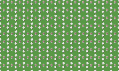 Farklı aksesuarlara sahip renkli arkaplan