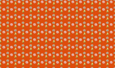 Farklı aksesuarlara sahip renkli arkaplan