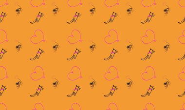 Farklı aksesuarlara sahip renkli arkaplan