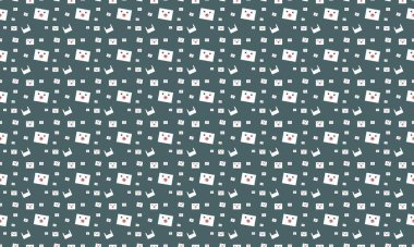 Farklı aksesuarlara sahip renkli arkaplan