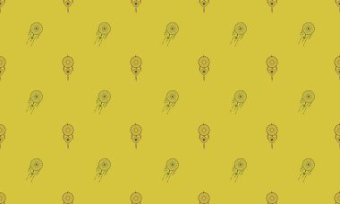 Farklı aksesuarlara sahip renkli arkaplan