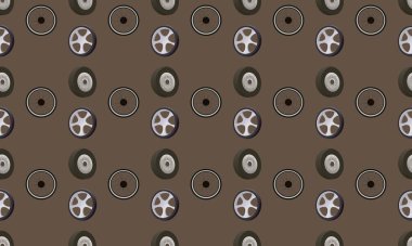 Farklı aksesuarlara sahip renkli arkaplan