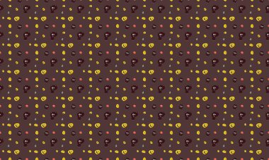 Farklı aksesuarlara sahip renkli arkaplan