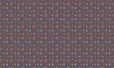 Farklı aksesuarlara sahip renkli arkaplan