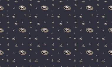 Farklı aksesuarlara sahip renkli arkaplan