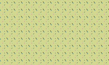 Farklı aksesuarlara sahip renkli arkaplan