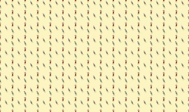 Farklı aksesuarlara sahip renkli arkaplan