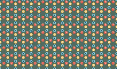 Farklı aksesuarlara sahip renkli arkaplan