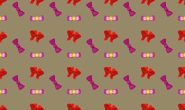 Farklı aksesuarlara sahip renkli arkaplan