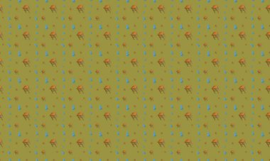 Farklı aksesuarlara sahip renkli arkaplan