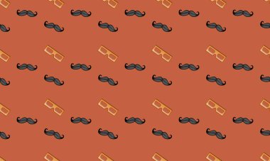 Farklı aksesuarlara sahip renkli arkaplan