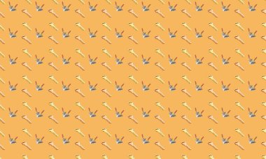 Farklı aksesuarlara sahip renkli arkaplan