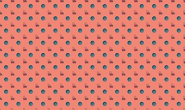 Farklı aksesuarlara sahip renkli arkaplan