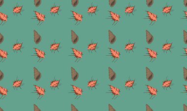 Farklı aksesuarlara sahip renkli arkaplan