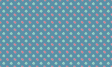 Farklı aksesuarlara sahip renkli arkaplan